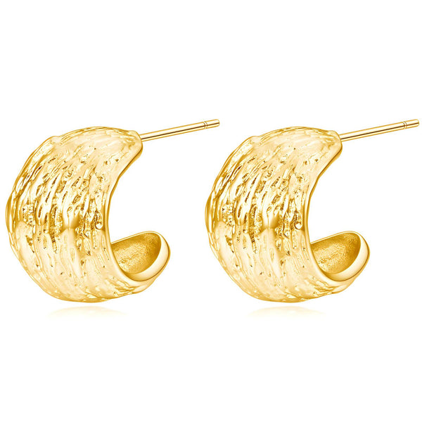 Reriti Intensity 18K gold plated C-Shaped Earrings